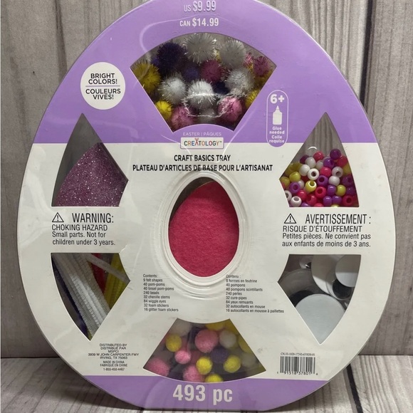 Creatology Easter Lot Egg Decorating Kit Craft Basics Tray Embellishment Kit - Picture 2 of 7